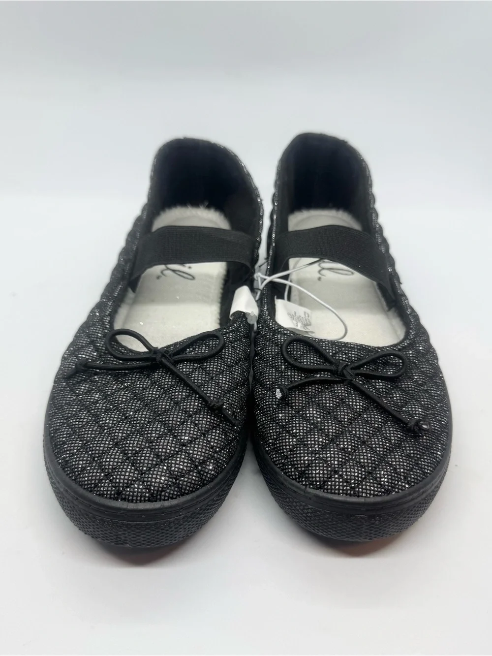 Gigil Girls Black Glittery Ballet Flats